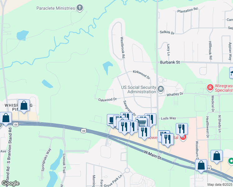 map of restaurants, bars, coffee shops, grocery stores, and more near 102 Ayreswood Drive in Dothan