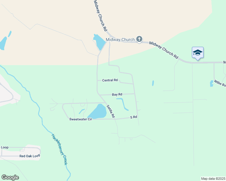 map of restaurants, bars, coffee shops, grocery stores, and more near 2636 Bay Road in Blackshear