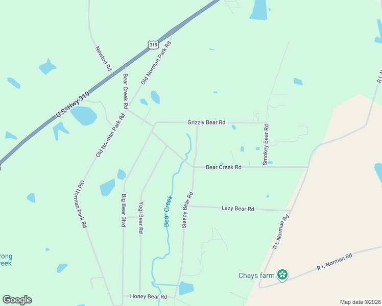 map of restaurants, bars, coffee shops, grocery stores, and more near 489 Sleepy Bear Road in Norman Park
