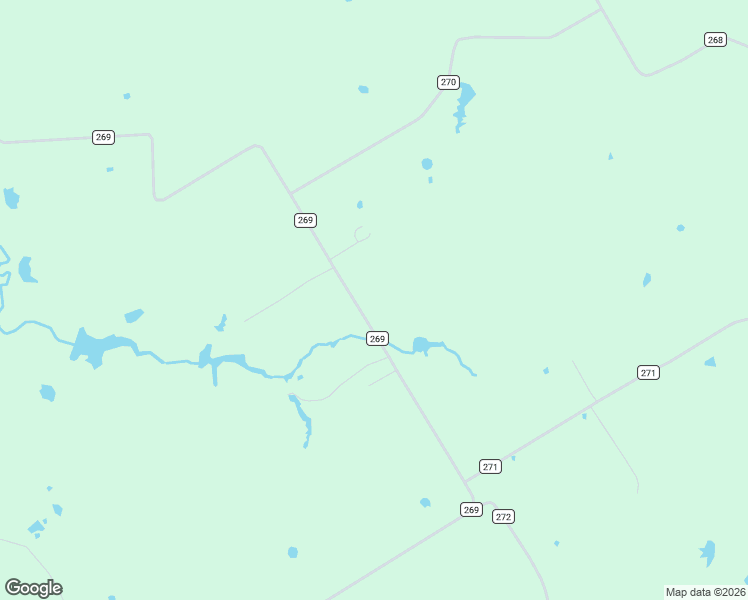 map of restaurants, bars, coffee shops, grocery stores, and more near 216 County Road 269 in Kosse