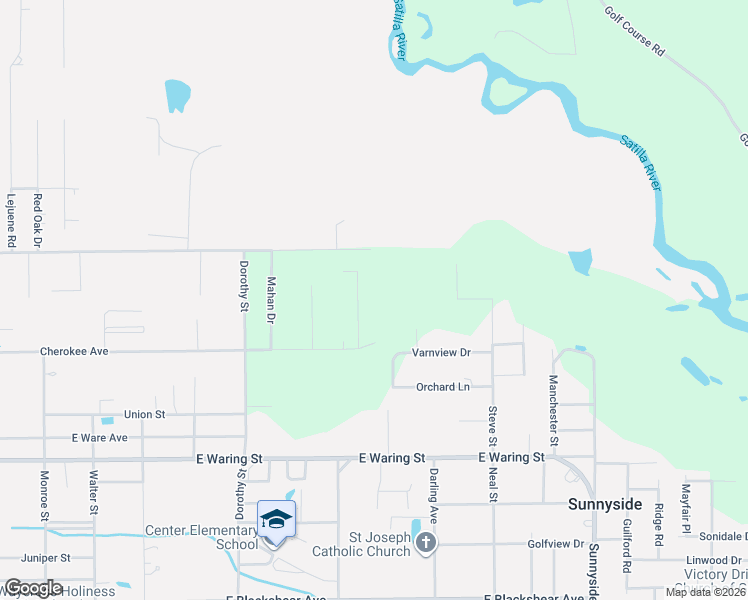 map of restaurants, bars, coffee shops, grocery stores, and more near 2760 Autumn Ridge Lane in Waycross