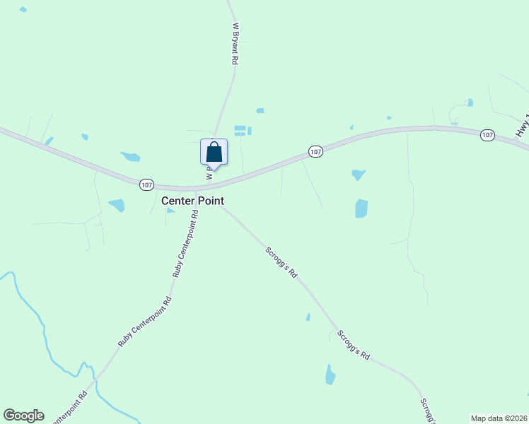 map of restaurants, bars, coffee shops, grocery stores, and more near 552 Ridge Lane in Center Point