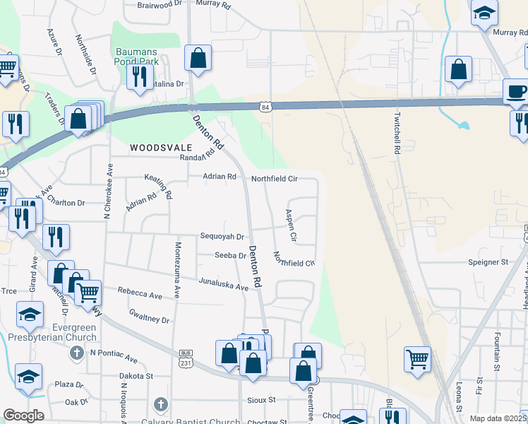 map of restaurants, bars, coffee shops, grocery stores, and more near 910 Northfield Circle in Dothan