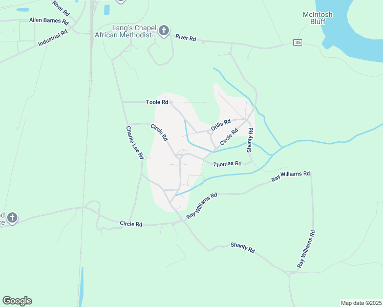 map of restaurants, bars, coffee shops, grocery stores, and more near 1680 Circle Road in McIntosh