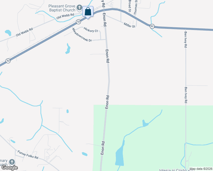 map of restaurants, bars, coffee shops, grocery stores, and more near 3591 Enon Road in Webb