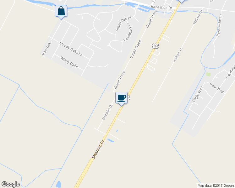 map of restaurants, bars, coffee shops, grocery stores, and more near 2200 Bowie Drive in Alexandria