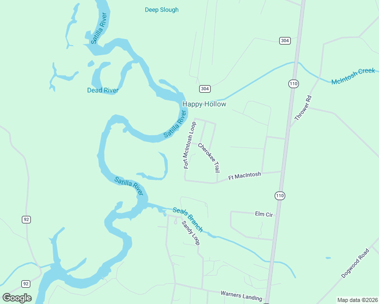 map of restaurants, bars, coffee shops, grocery stores, and more near 273 Cherokee Trail in Hortense