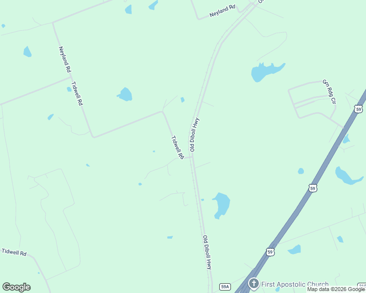 map of restaurants, bars, coffee shops, grocery stores, and more near 246 Tidwell Road in Diboll