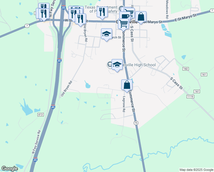 map of restaurants, bars, coffee shops, grocery stores, and more near 1013 Smith Street in Centerville