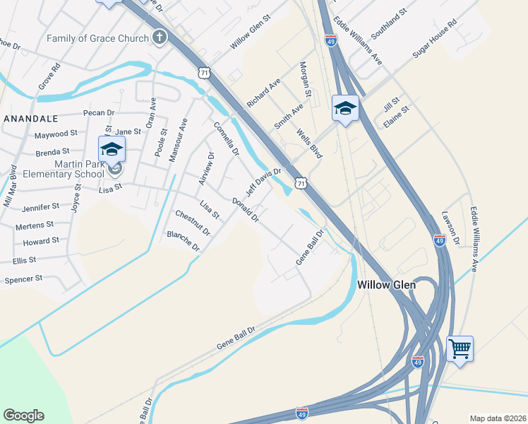 map of restaurants, bars, coffee shops, grocery stores, and more near 5417 Jeff Davis Drive in Alexandria