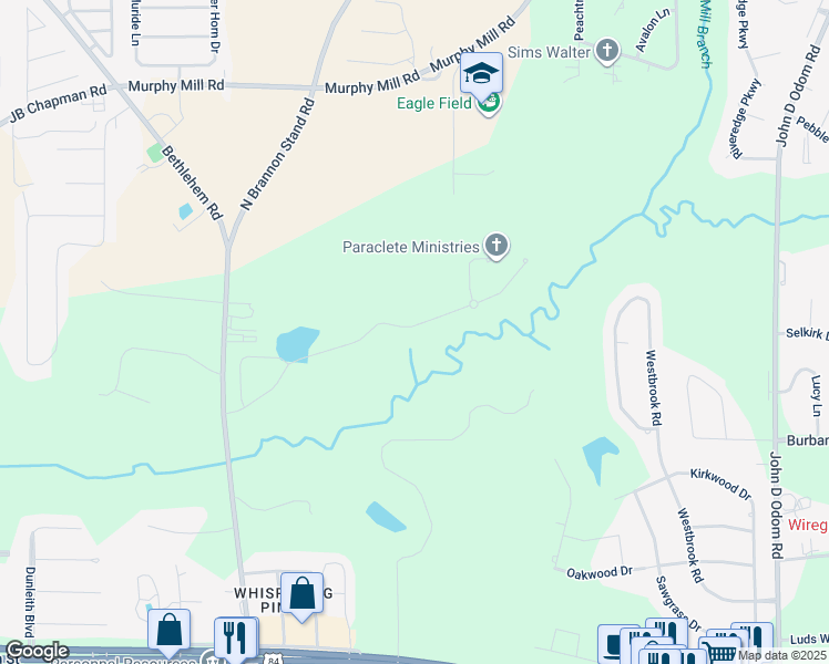 map of restaurants, bars, coffee shops, grocery stores, and more near 328 Cypress Glade Lane in Midland City