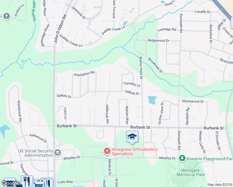 map of restaurants, bars, coffee shops, grocery stores, and more near 1003 Selkirk Drive in Dothan