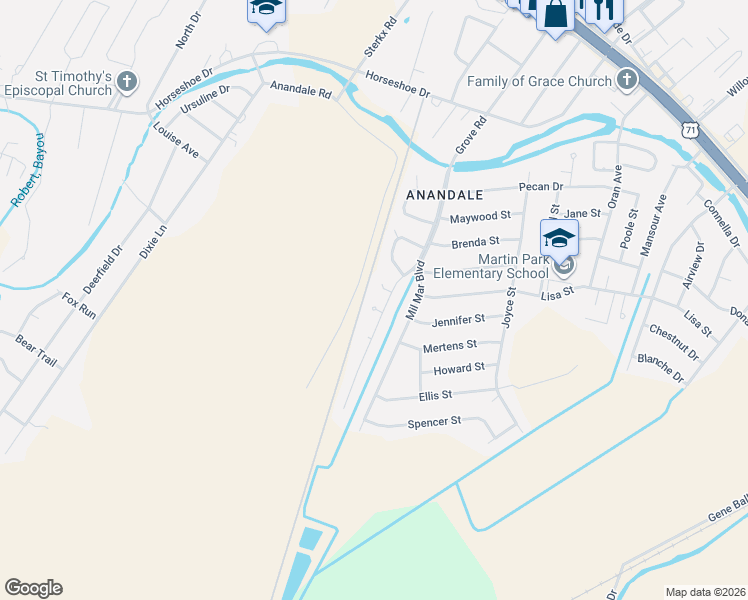 map of restaurants, bars, coffee shops, grocery stores, and more near 3708 Temple Circle in Alexandria