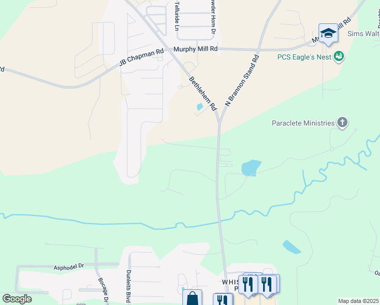 map of restaurants, bars, coffee shops, grocery stores, and more near 107 Meadowview Drive in Midland City
