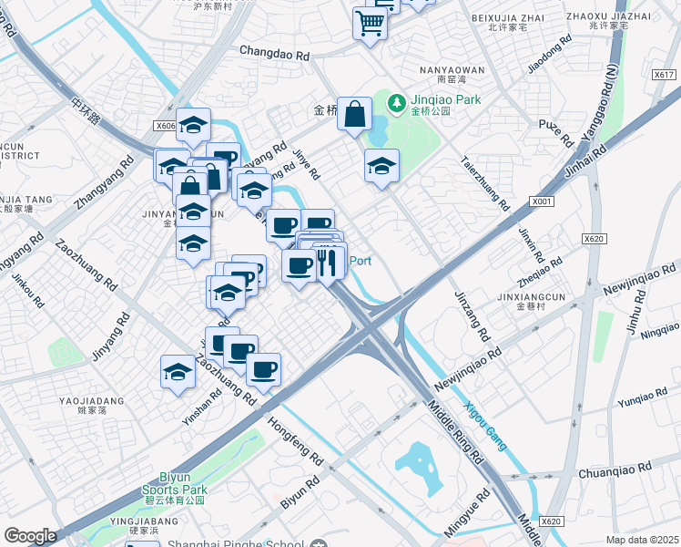 map of restaurants, bars, coffee shops, grocery stores, and more near in 