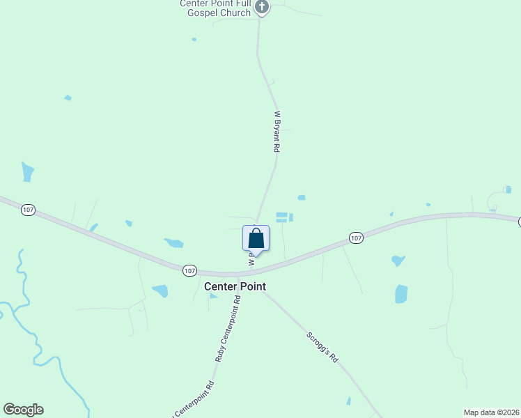 map of restaurants, bars, coffee shops, grocery stores, and more near 2201 West Bryant Road in Center Point