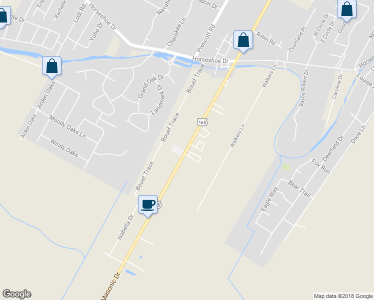 map of restaurants, bars, coffee shops, grocery stores, and more near 6389 Masonic Drive in Alexandria