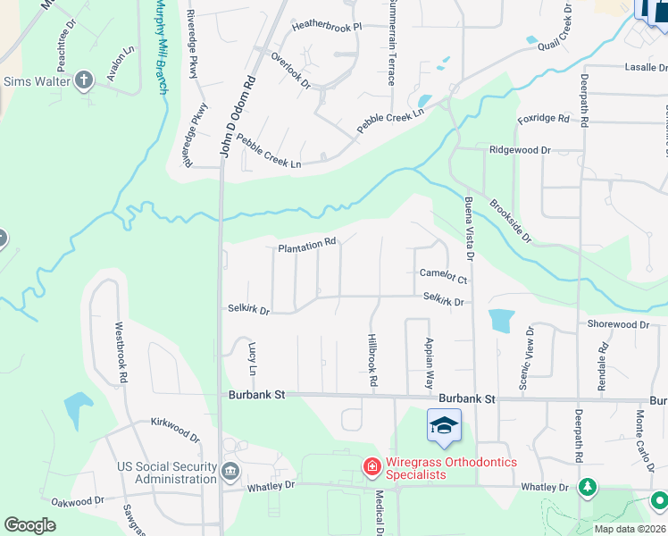 map of restaurants, bars, coffee shops, grocery stores, and more near 207 Plantation Road in Dothan