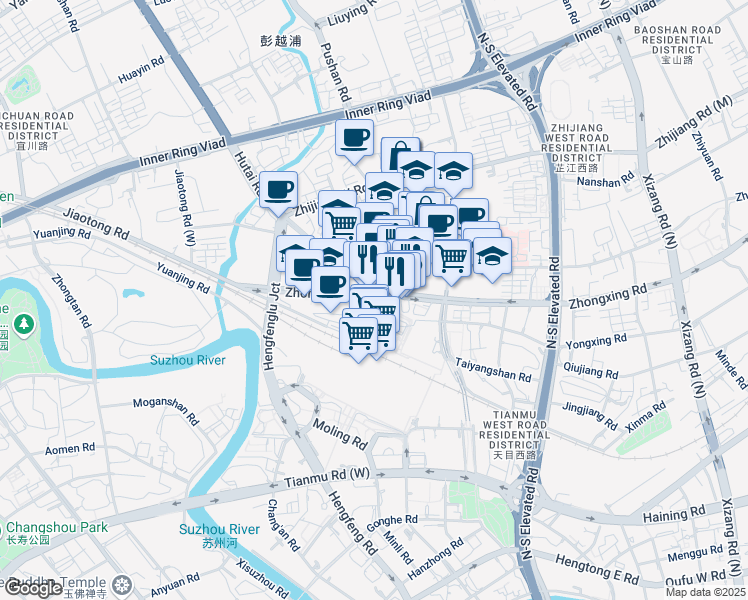 map of restaurants, bars, coffee shops, grocery stores, and more near in 