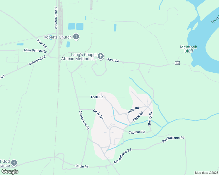 map of restaurants, bars, coffee shops, grocery stores, and more near 536 River Road in McIntosh
