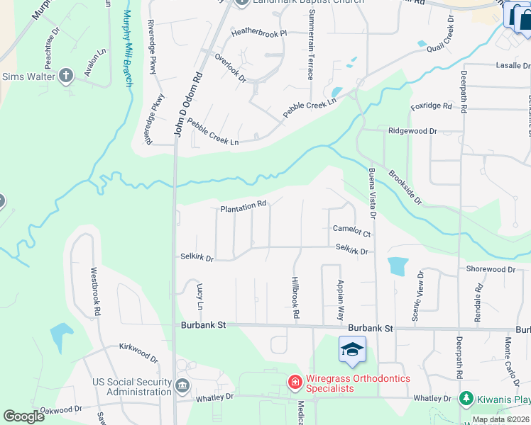 map of restaurants, bars, coffee shops, grocery stores, and more near 207 Plantation Road in Dothan