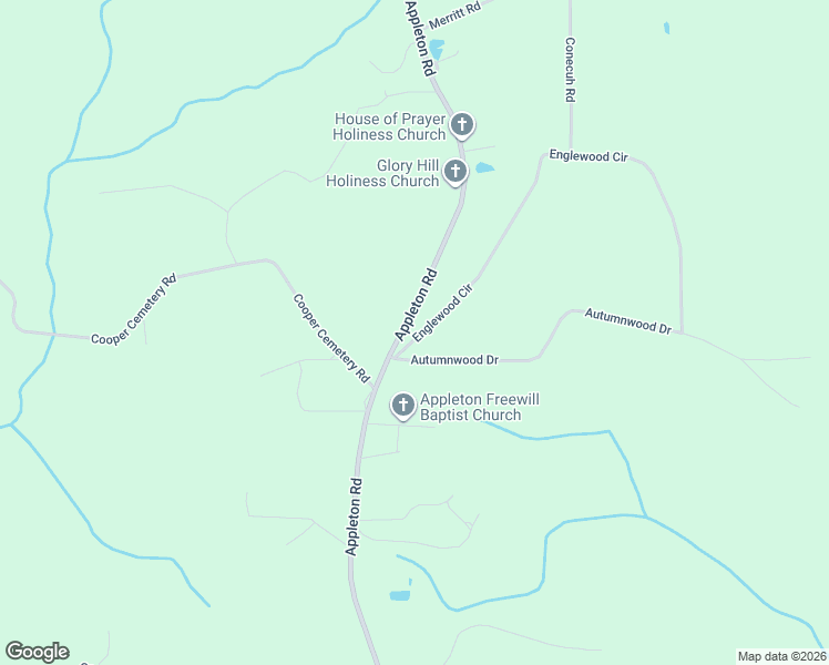 map of restaurants, bars, coffee shops, grocery stores, and more near 11373 Appleton Road in Castleberry