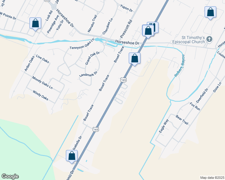 map of restaurants, bars, coffee shops, grocery stores, and more near 6363-6389 Masonic Drive in Alexandria