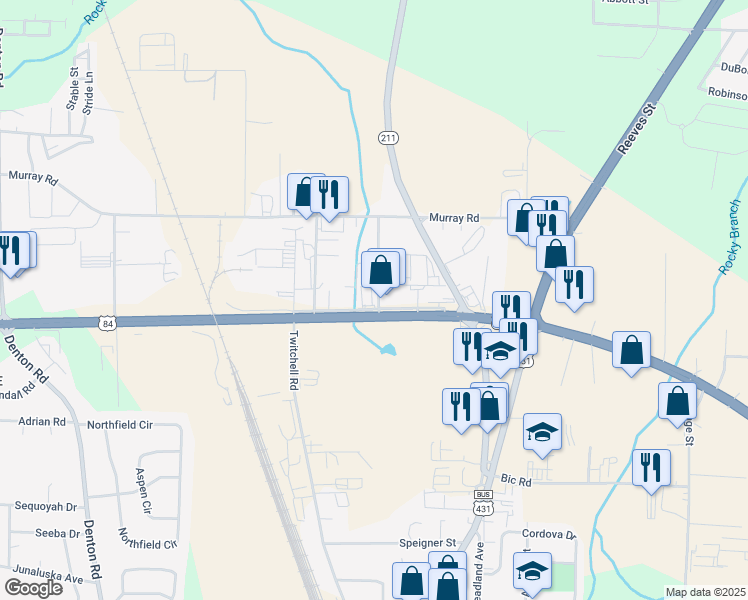 map of restaurants, bars, coffee shops, grocery stores, and more near 4145 Ross Clark Circle in Dothan