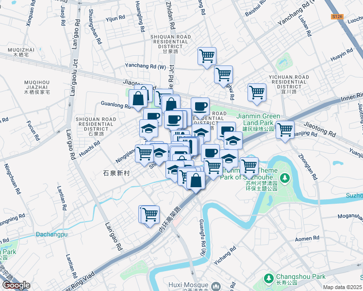 map of restaurants, bars, coffee shops, grocery stores, and more near in 