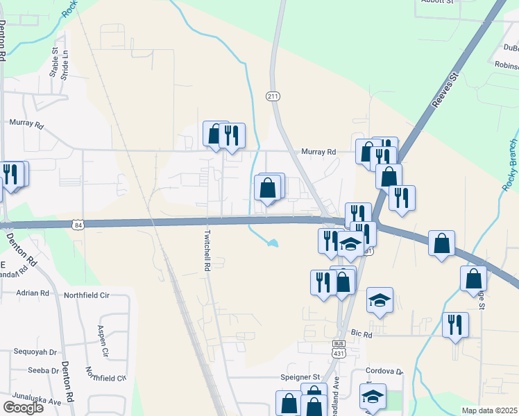 map of restaurants, bars, coffee shops, grocery stores, and more near 4145 Ross Clark Circle in Dothan