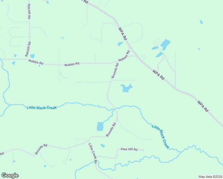map of restaurants, bars, coffee shops, grocery stores, and more near 50 Bounds Road in Sumrall