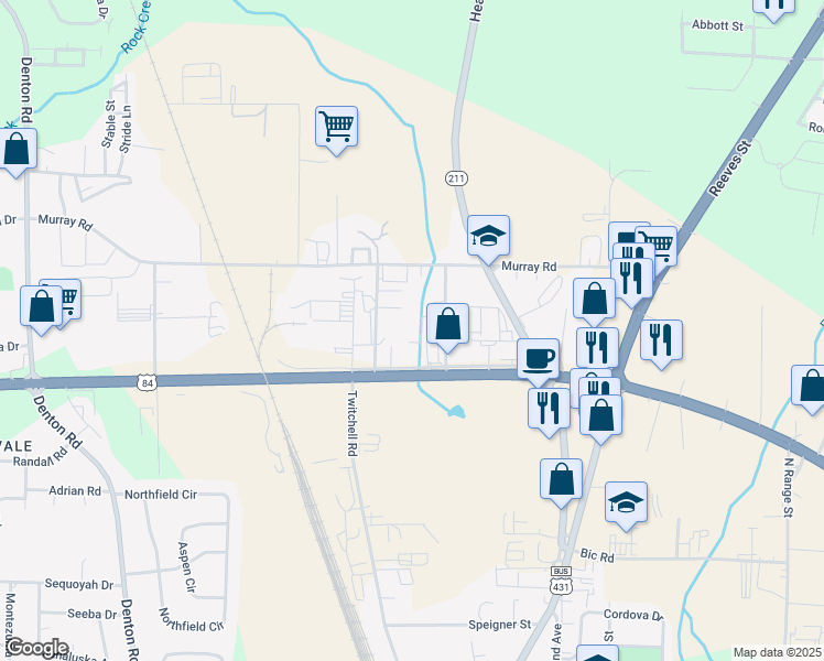 map of restaurants, bars, coffee shops, grocery stores, and more near 1929 Wise Drive in Dothan