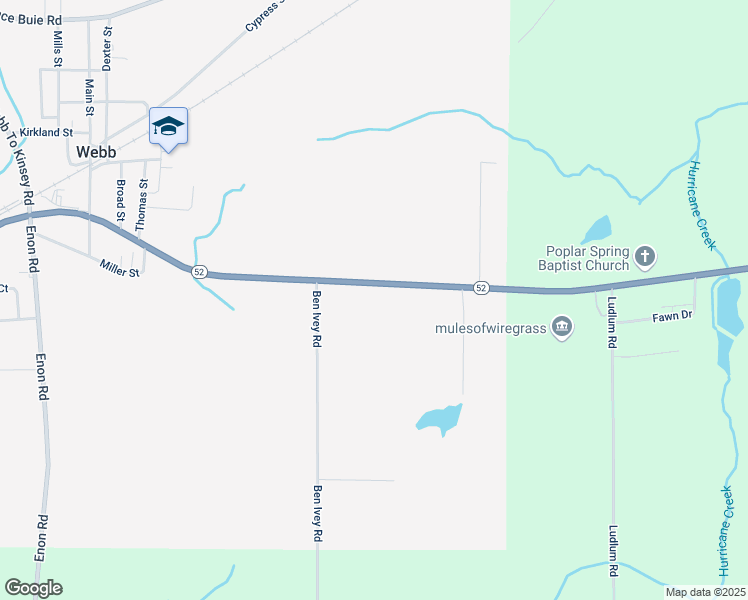 map of restaurants, bars, coffee shops, grocery stores, and more near 8582 Alabama 52 in Webb
