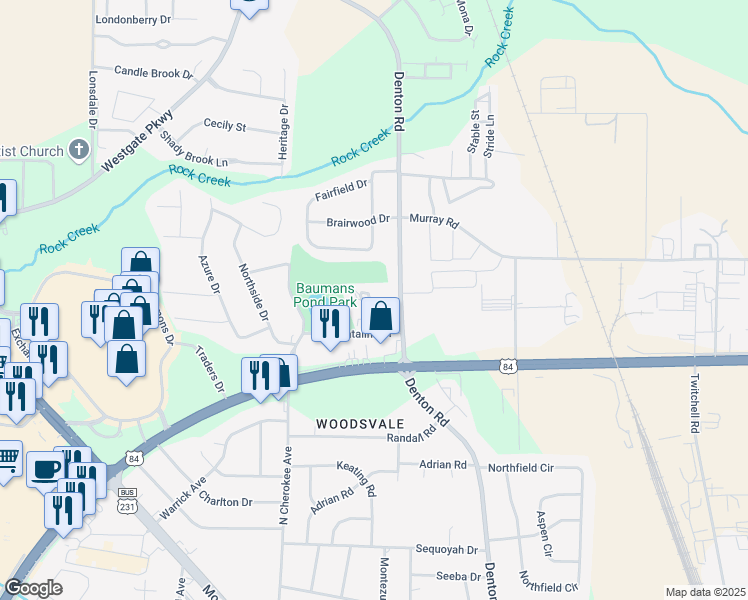 map of restaurants, bars, coffee shops, grocery stores, and more near 116 Emerald Lake Drive in Dothan