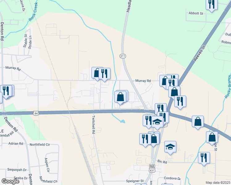 map of restaurants, bars, coffee shops, grocery stores, and more near 1929 Wise Drive in Dothan