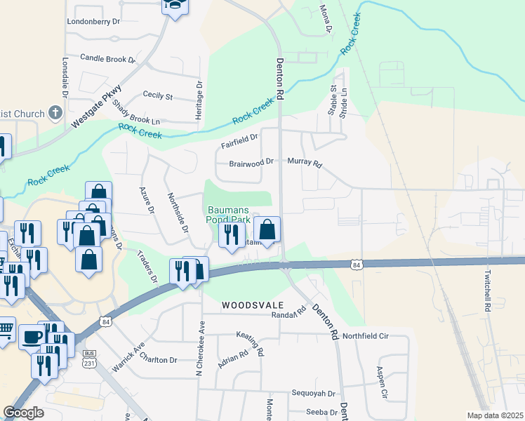 map of restaurants, bars, coffee shops, grocery stores, and more near 122 Emerald Lake Drive in Dothan
