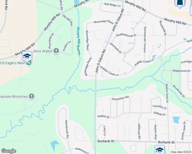 map of restaurants, bars, coffee shops, grocery stores, and more near John D Odom Road in Dothan