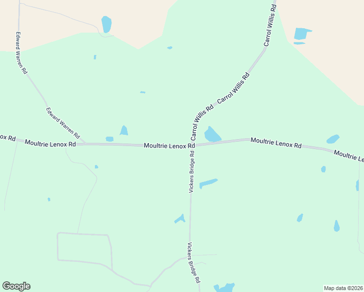 map of restaurants, bars, coffee shops, grocery stores, and more near 1112 Moultrie Lenox Road in Lenox