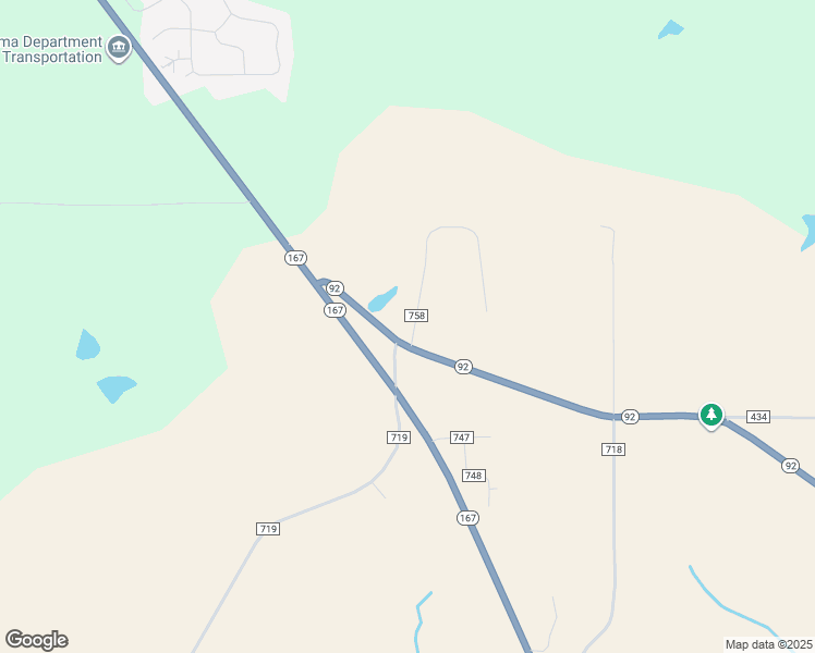 map of restaurants, bars, coffee shops, grocery stores, and more near County Road 719 in Enterprise