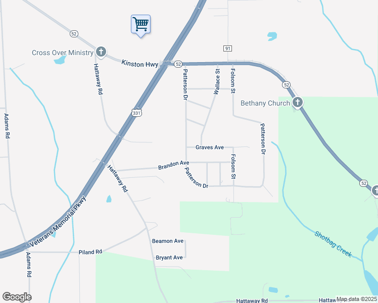 map of restaurants, bars, coffee shops, grocery stores, and more near 401-409 Wallace Street in Opp