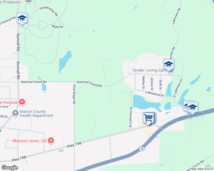 map of restaurants, bars, coffee shops, grocery stores, and more near 1888 National Guard Rd in Columbia