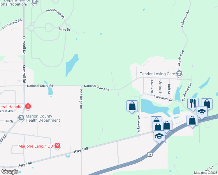 map of restaurants, bars, coffee shops, grocery stores, and more near 1862-1888 National Guard Rd in Columbia