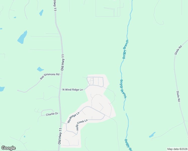 map of restaurants, bars, coffee shops, grocery stores, and more near 6 Center Wind Ridge West in Purvis