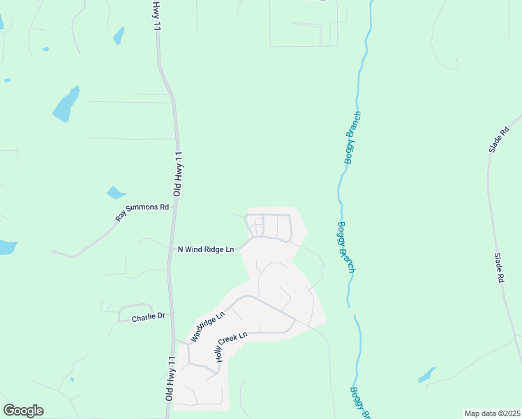map of restaurants, bars, coffee shops, grocery stores, and more near 6 Center Wind Ridge West in Purvis