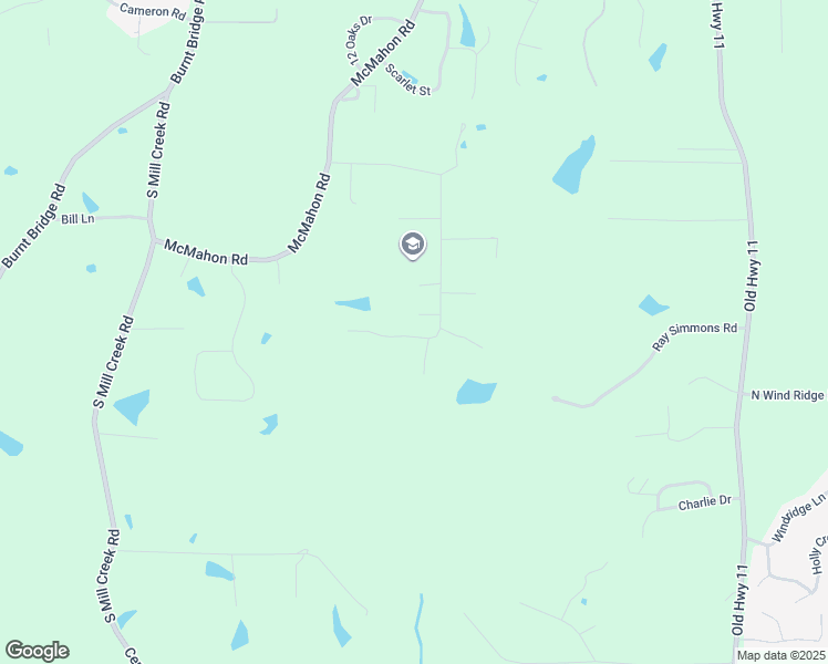 map of restaurants, bars, coffee shops, grocery stores, and more near 1-99 Rolling Ridge Road in Purvis