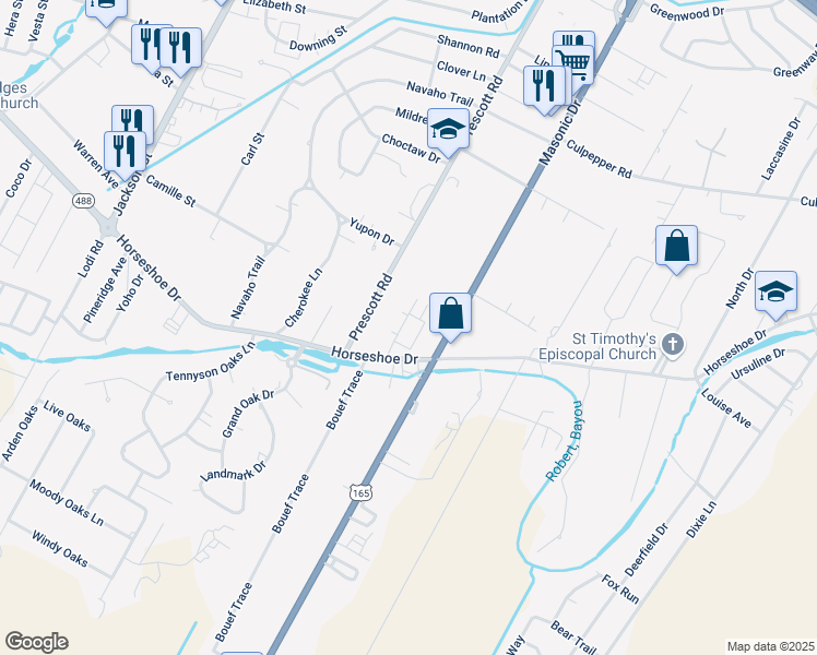 map of restaurants, bars, coffee shops, grocery stores, and more near 5800 Masonic Dr in Alexandria