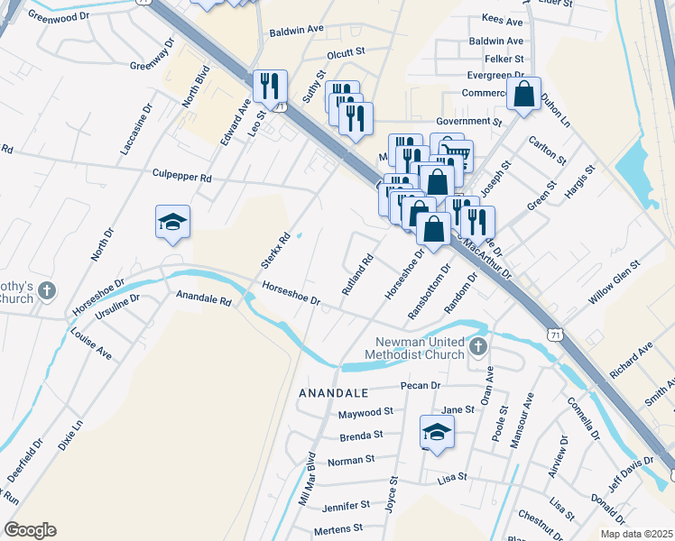 map of restaurants, bars, coffee shops, grocery stores, and more near 5240 Broadmoor Court in Alexandria