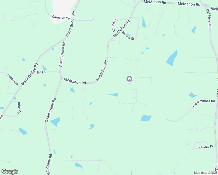 map of restaurants, bars, coffee shops, grocery stores, and more near 59 McMahon Road in Purvis