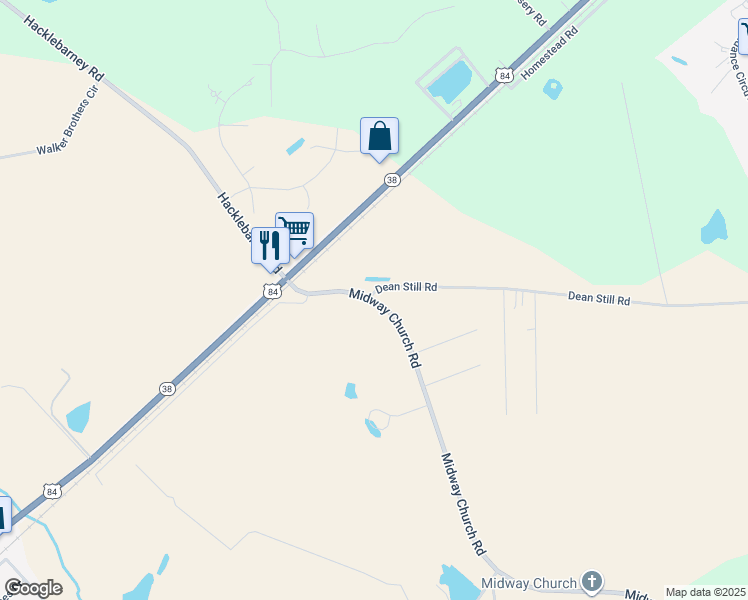 map of restaurants, bars, coffee shops, grocery stores, and more near 2756 Dean Still Road in Blackshear