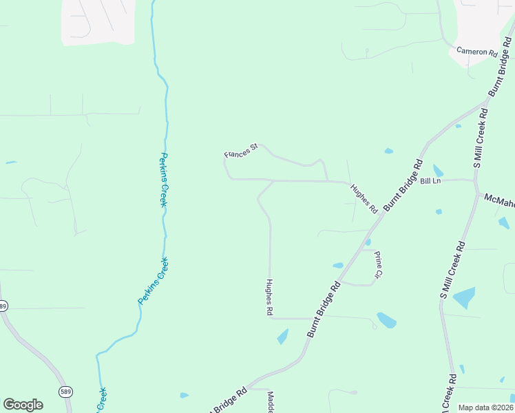 map of restaurants, bars, coffee shops, grocery stores, and more near 125 Hughes Road in Hattiesburg